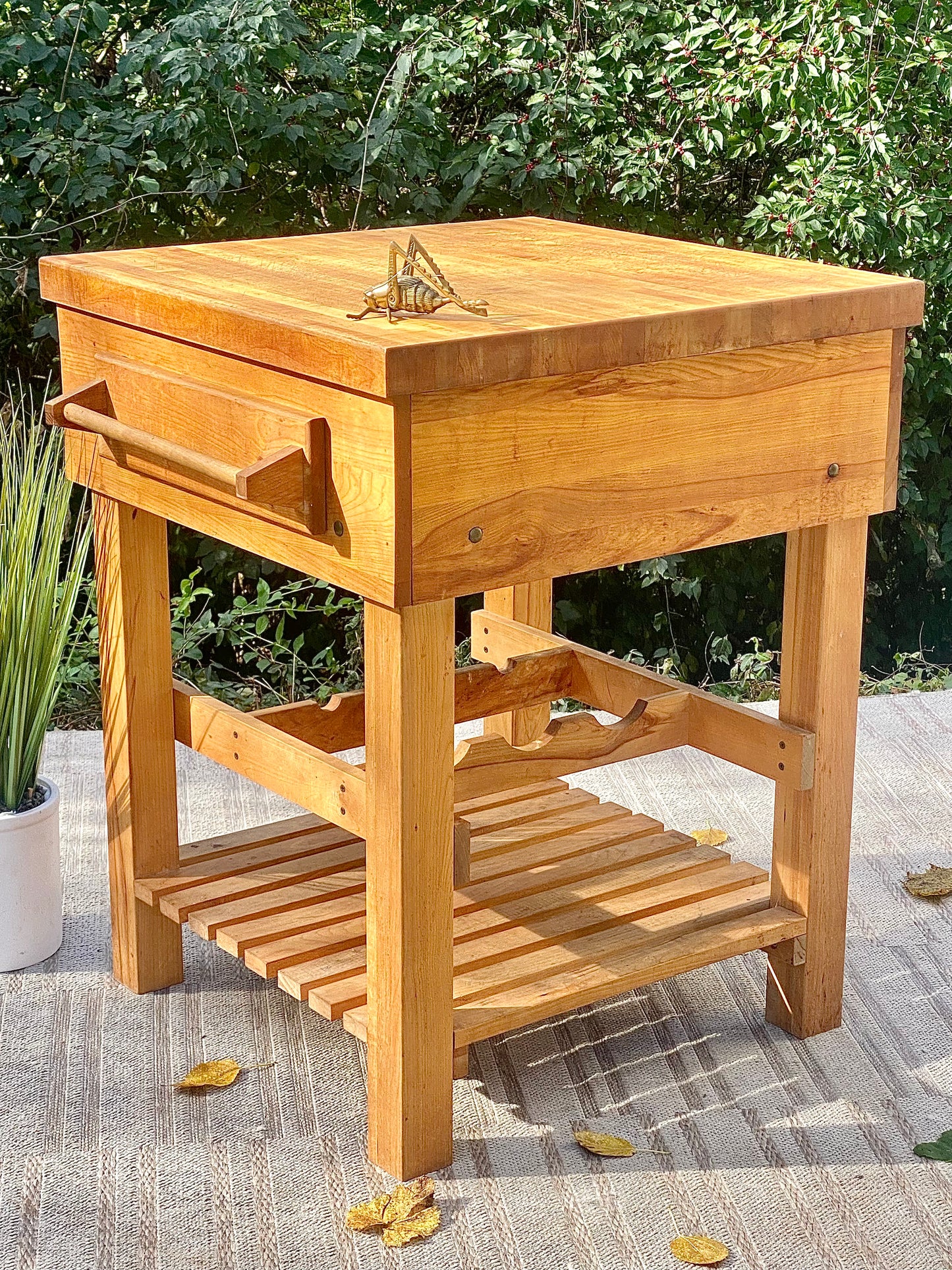 Vintage Butcher Block Island