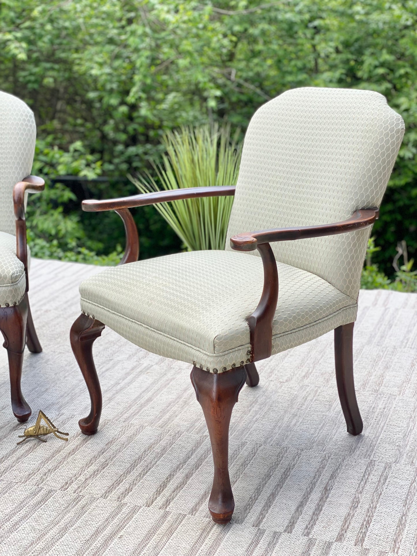 Vintage Pair of Upholstered Accent Chairs
