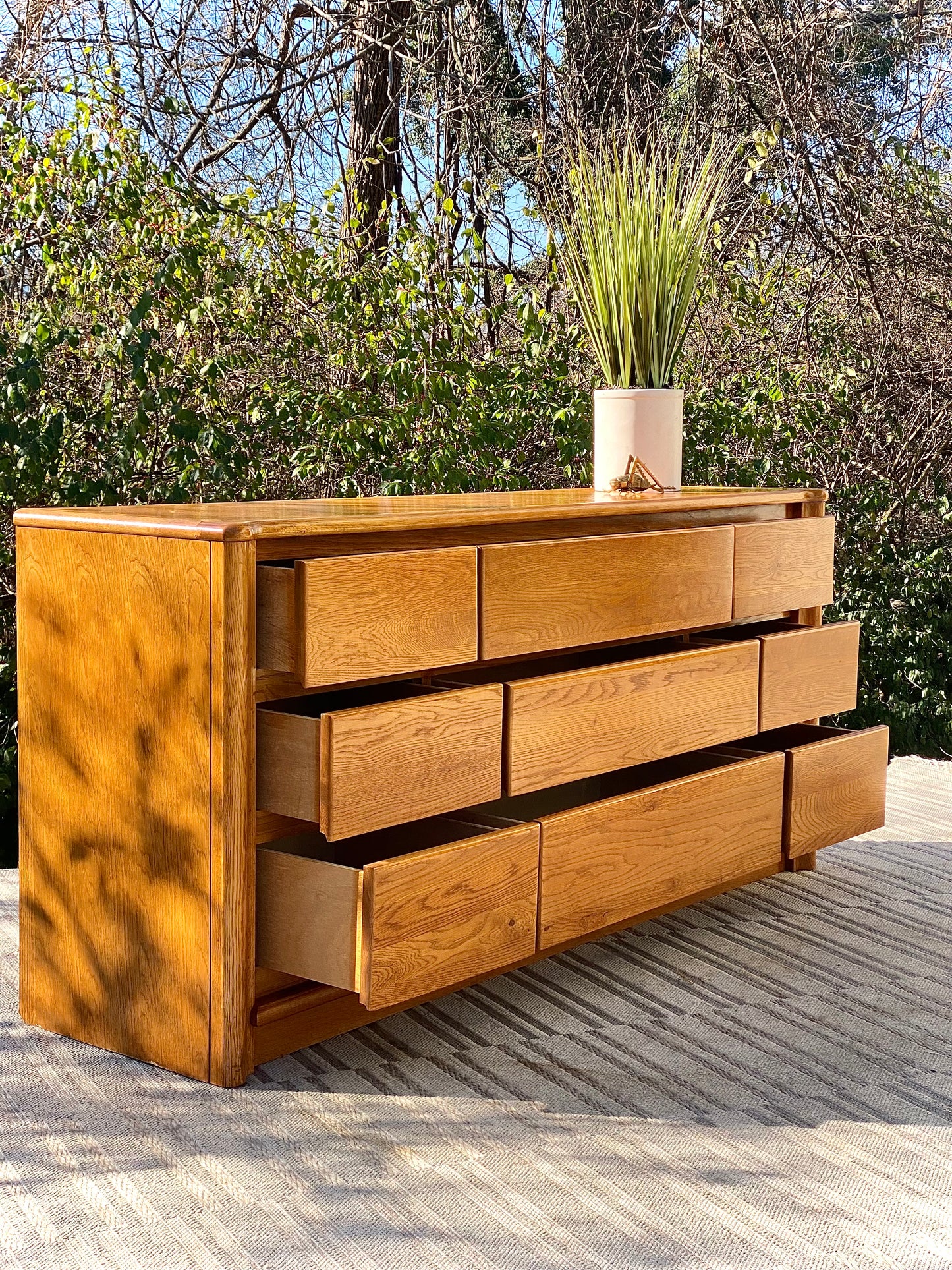 Nice Webb Wooden 9 Drawer Lowboy Dresser