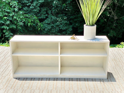 Vintage 2 Tier White Bookshelf