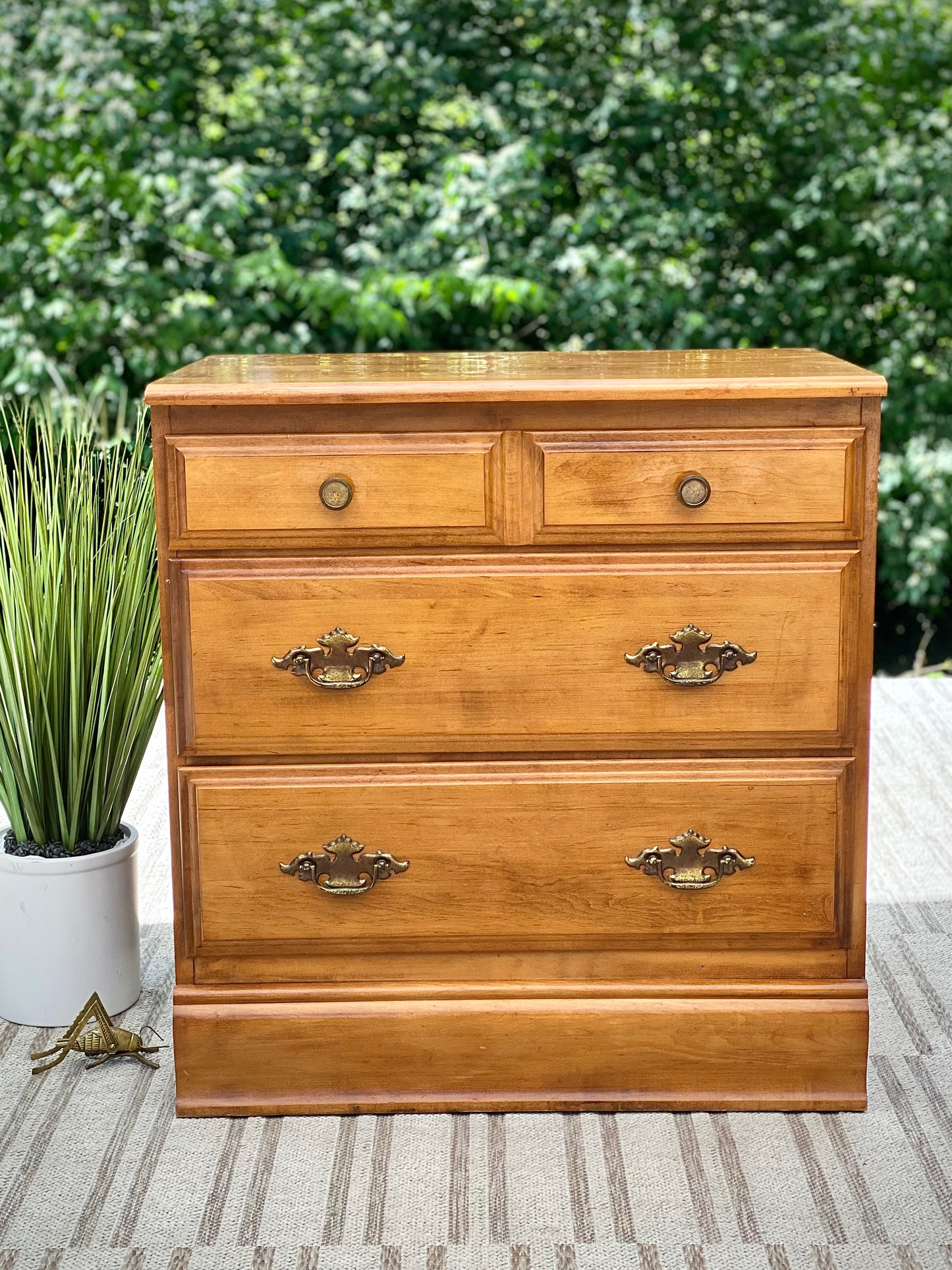Small Vintage Wooden 3 Drawer Dresser
