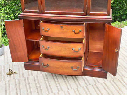 Vintage Federal Style Mahogany Display Hutch