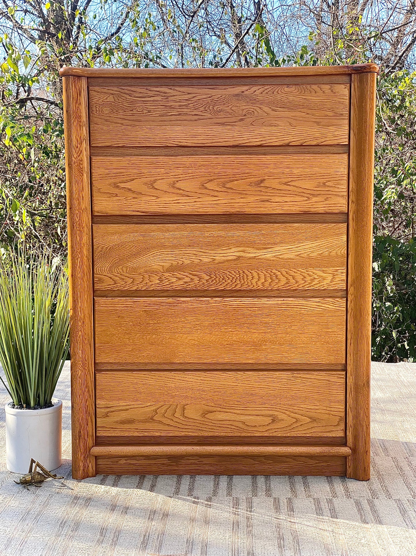 Nice Webb Wooden 5 Drawer Highboy Dresser