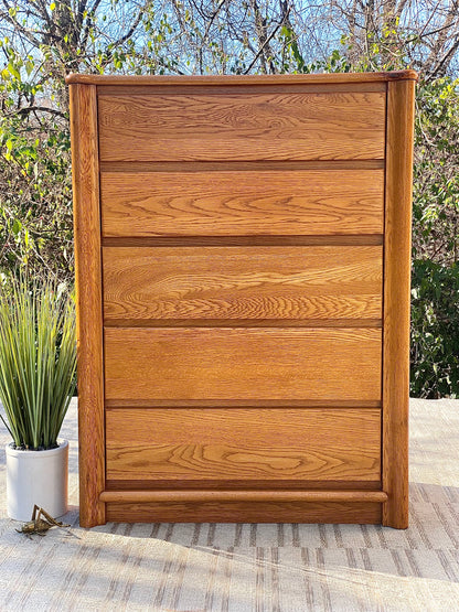 Nice Webb Wooden 5 Drawer Highboy Dresser