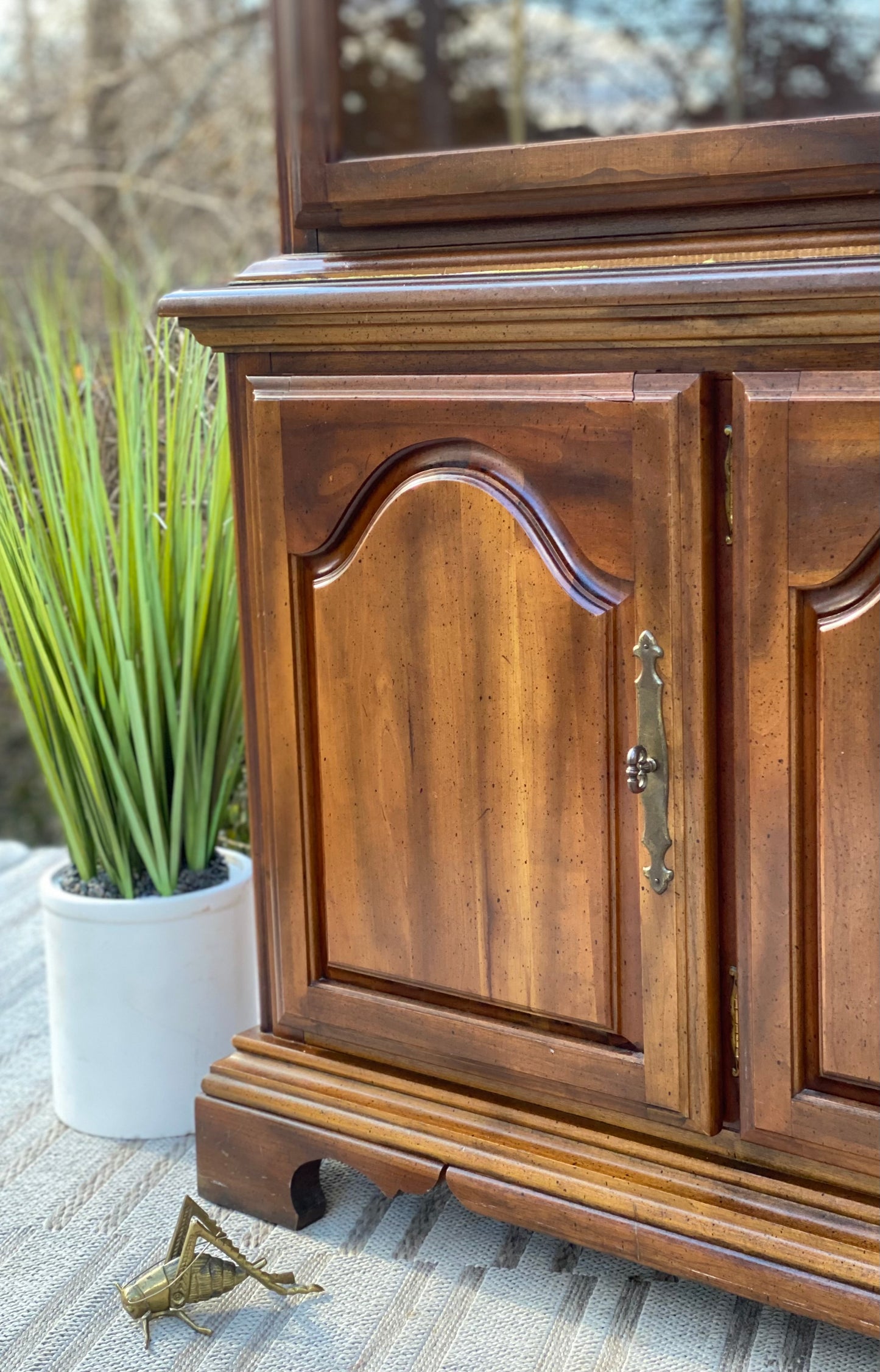 Vintage Wooden Display Hutch by American Drew