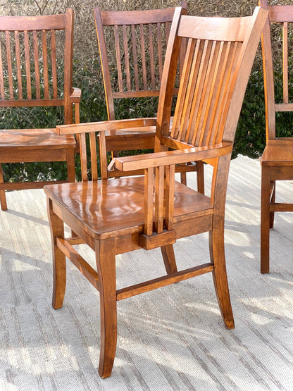 Set of 6 Wooden Arts & Crafts Style Chairs