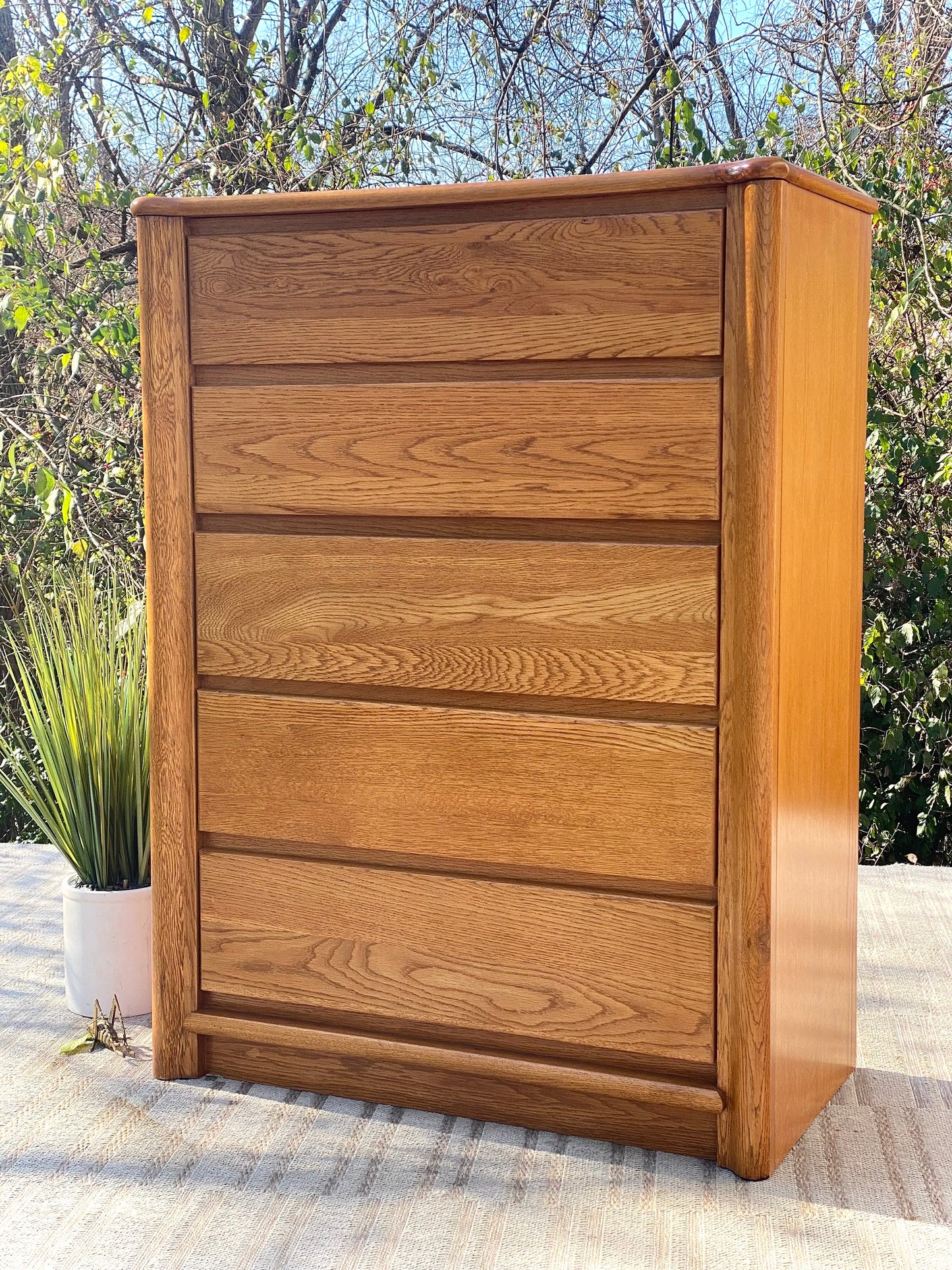 Nice Webb Wooden 5 Drawer Highboy Dresser