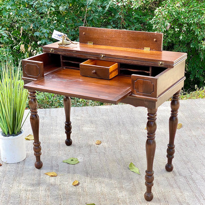 Vintage Wooden Secretary Hall Table