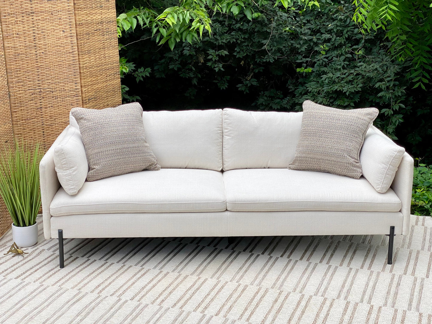 Modern White Fabric Sofa