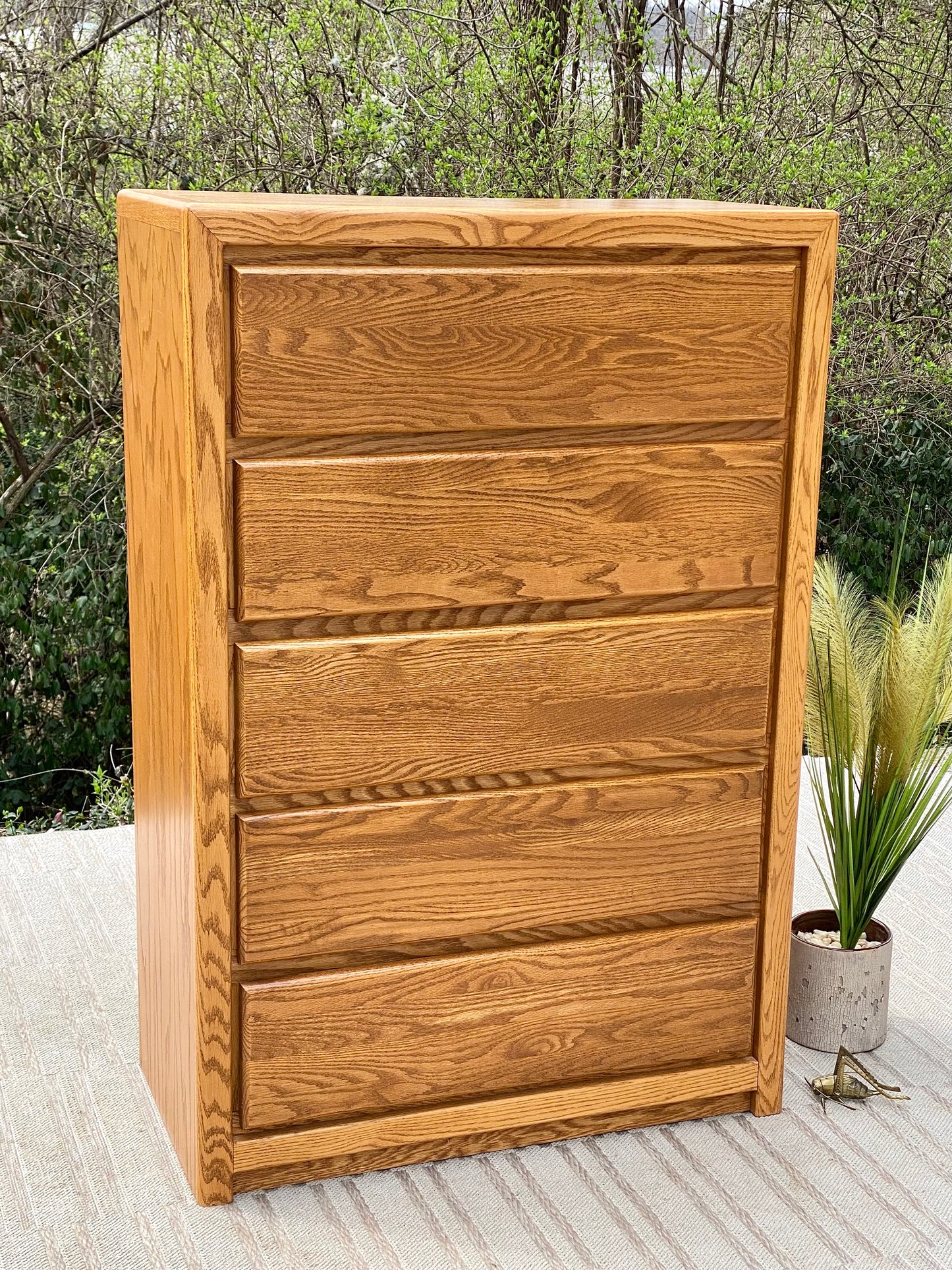 Vintage Wooden 5 Drawer Dresser