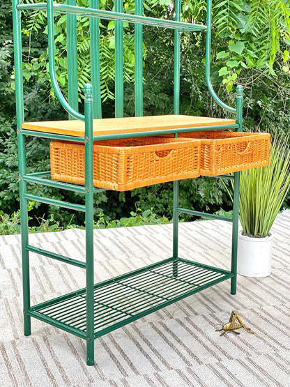 Green Metal Baker’s Rack