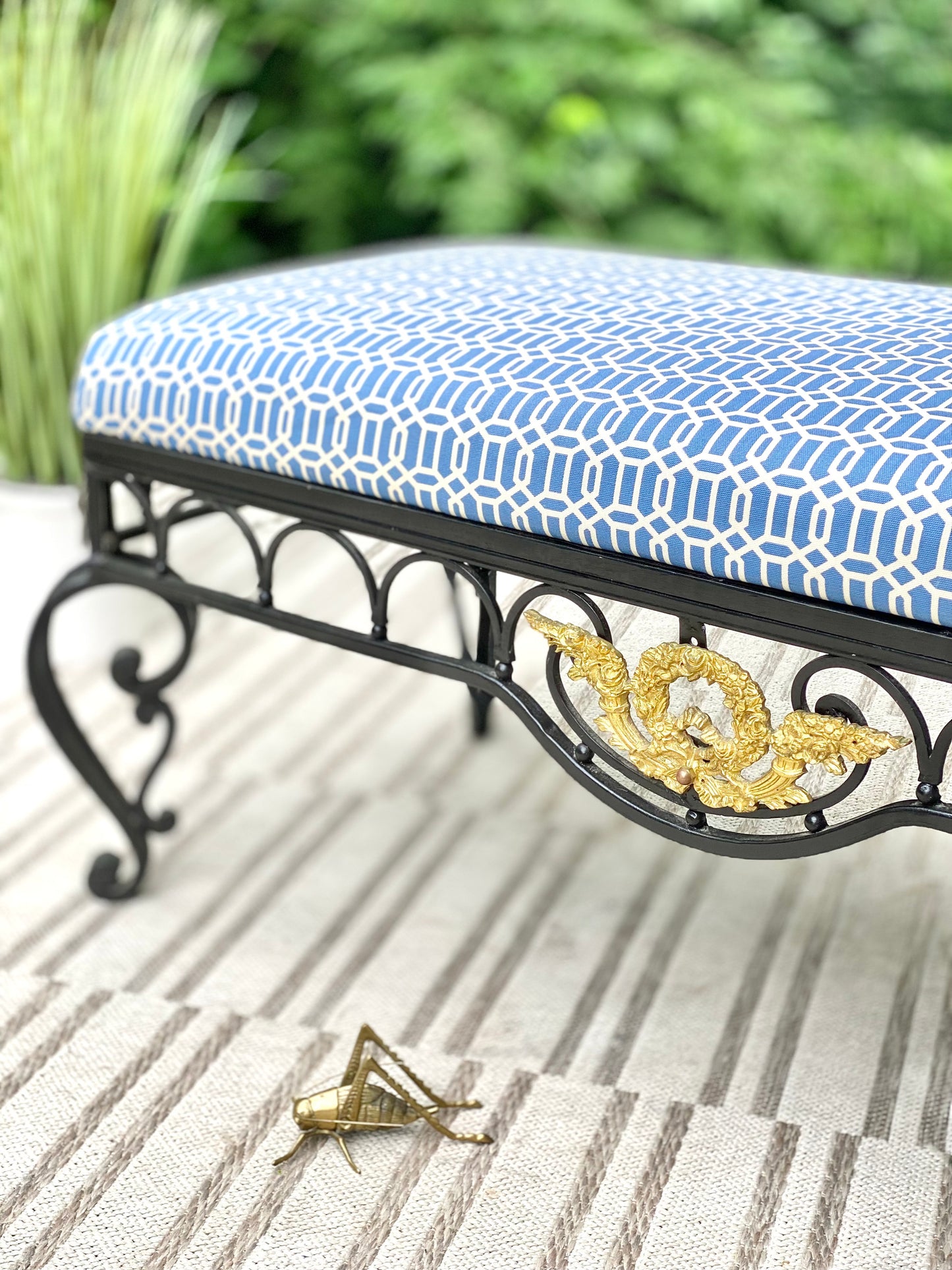 Modern Metal Hallway Bench