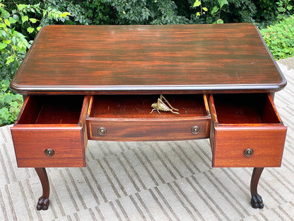 Vintage Chippendale Mahogany Writing Desk