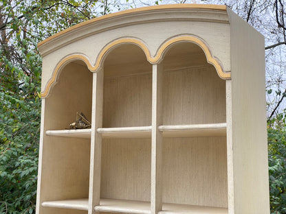 Tall Vintage French Provincial Globe Furniture Bookcase