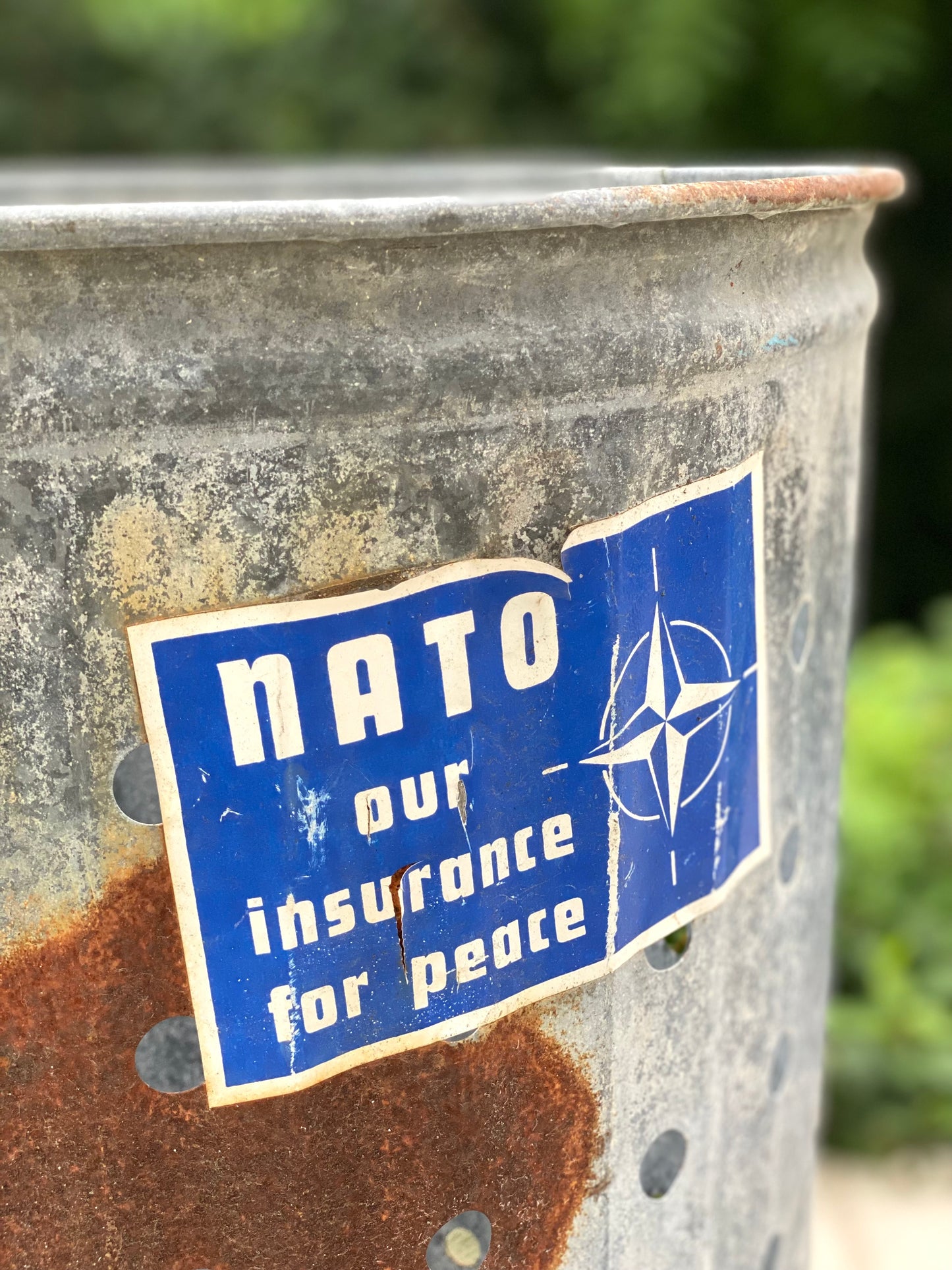 Vintage NATO Trash Can