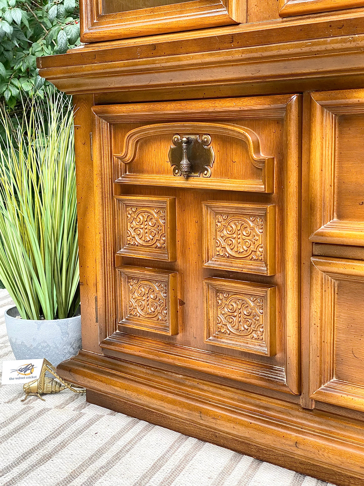 Vintage Wooden Display Hutch