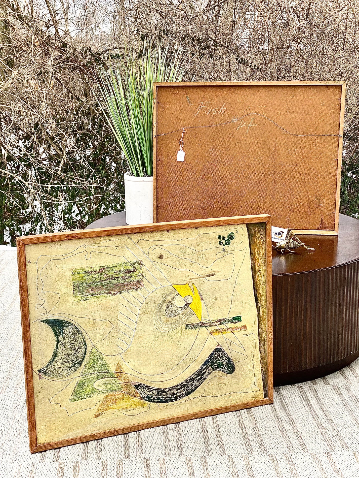 Pair of Vintage MCM Rookwood Artist Original Framed Paintings