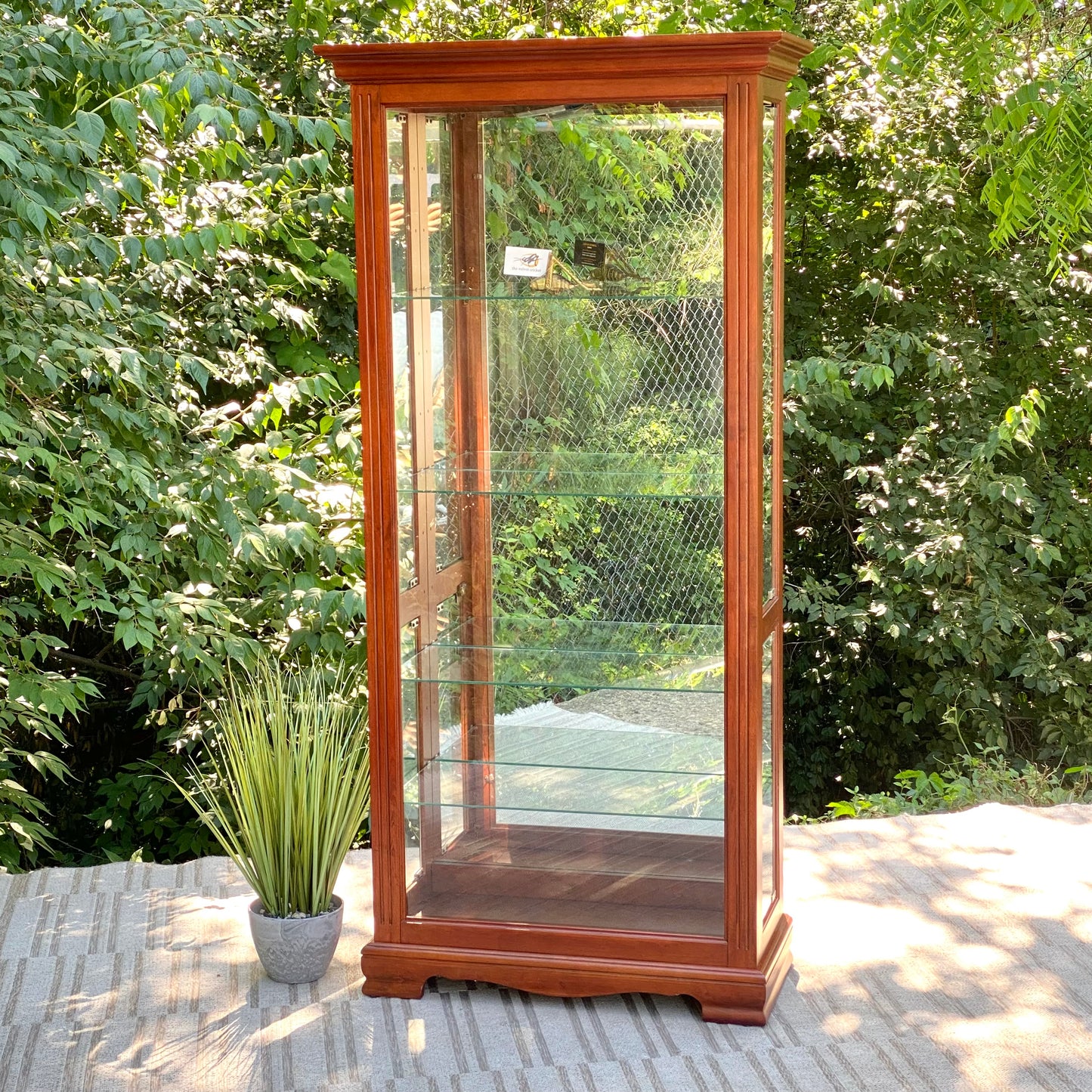 Nice Wooden Lighted Display Case Curio Cabinet