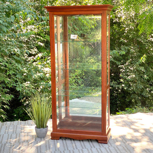 Nice Wooden Lighted Display Case Curio Cabinet