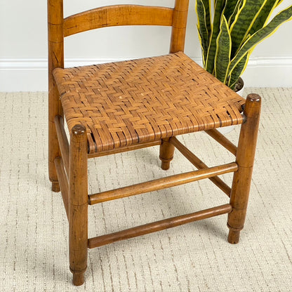 Antique Ladderback Hickory Seat Chair