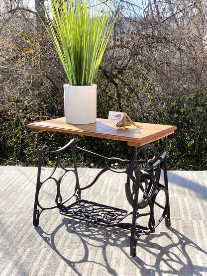 Vintage Sewing Machine Plant Stand Table