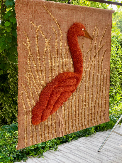 Large Vintage Don Freedman Bird Art Tapestry