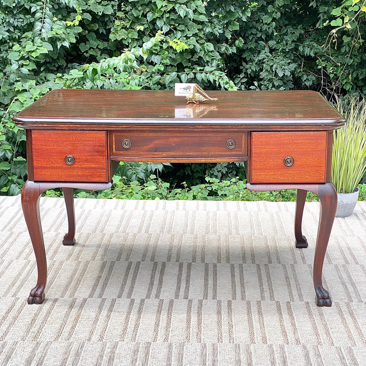 Vintage Chippendale Mahogany Writing Desk