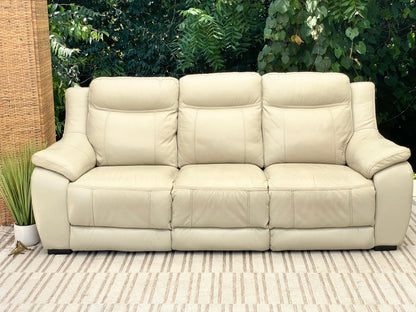 Modern Off White Leather Couch