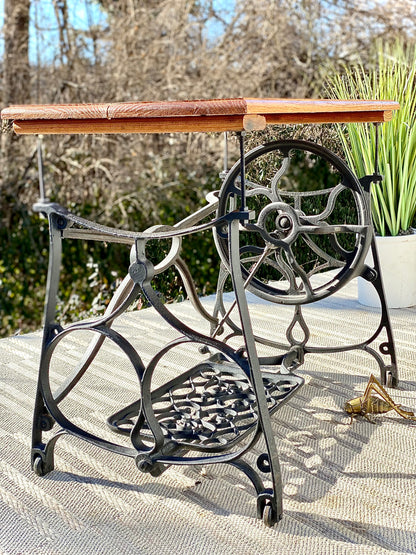Vintage Sewing Machine Plant Stand Table