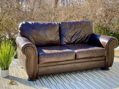 Nice Brown Leather Sofa Couch