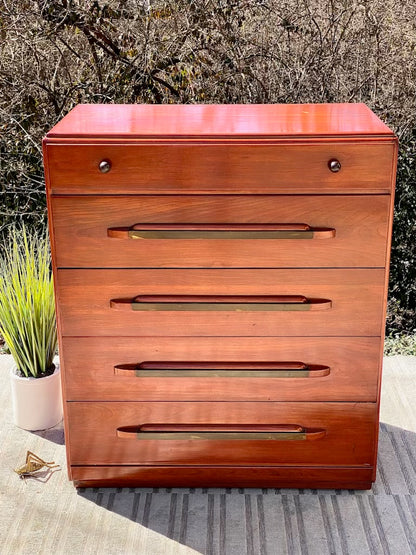 Vintage MCM Mid Century 5 Drawer Dresser