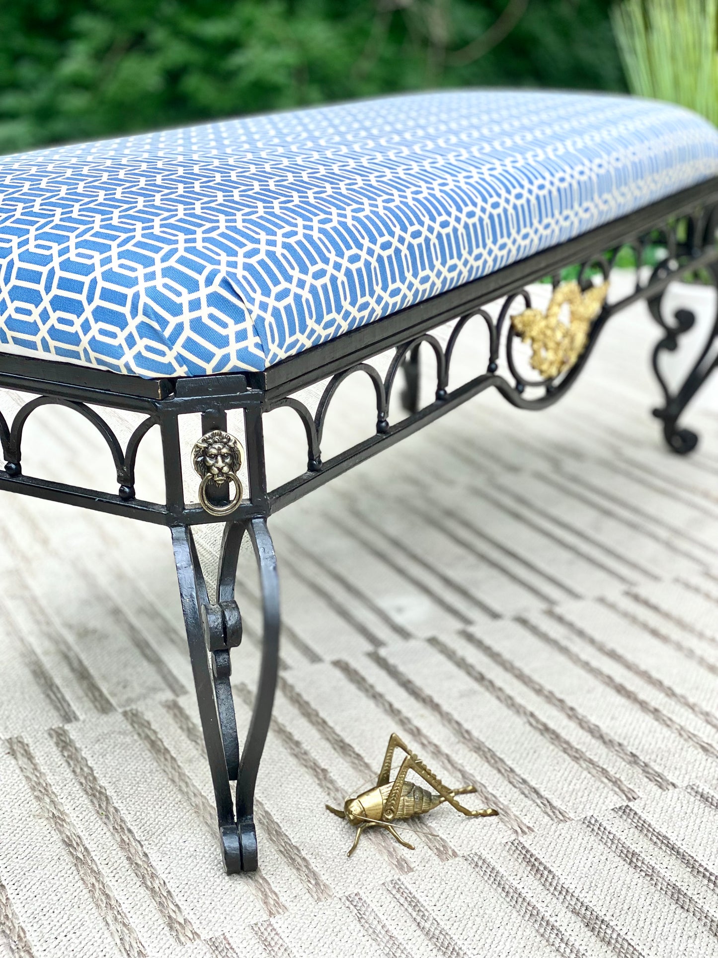 Modern Metal Hallway Bench