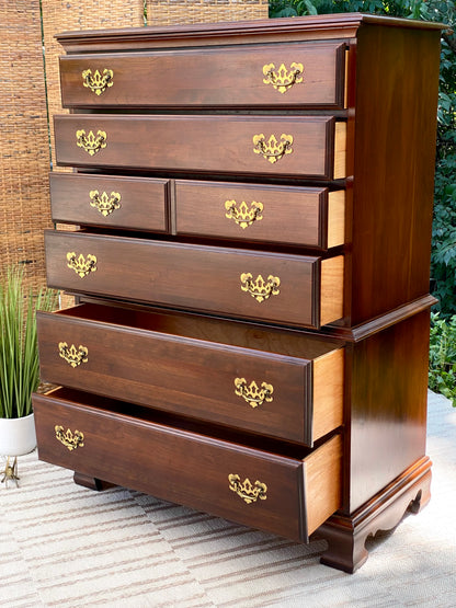 Nice Wooden Tall 6 Drawer Dresser