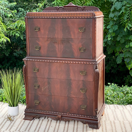 Antique Mahogany 5 Drawer Dresser