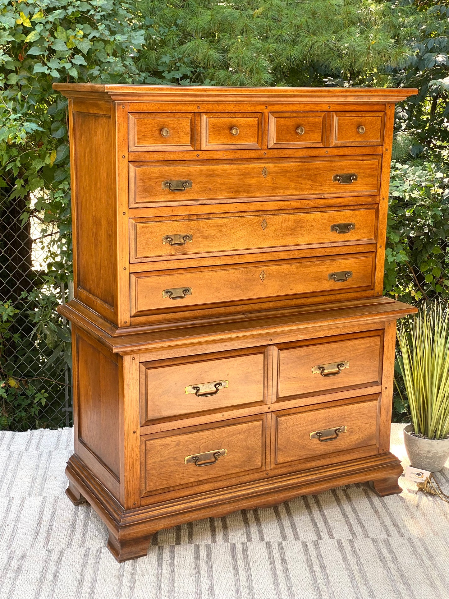Vintage Thomasville Monterey 7 Drawer Highboy Dresser
