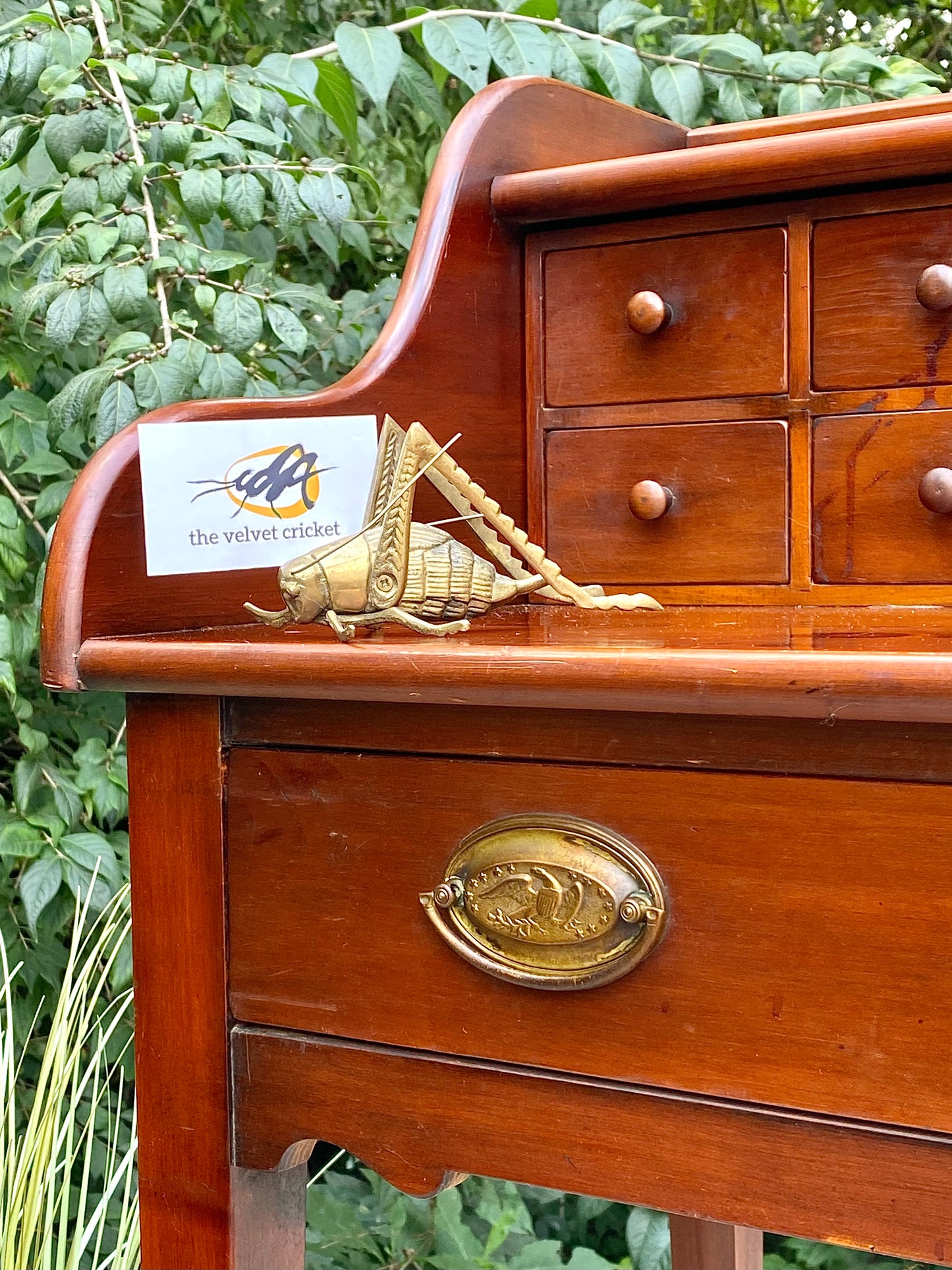 Vintage Pine Shop Secretary Desk