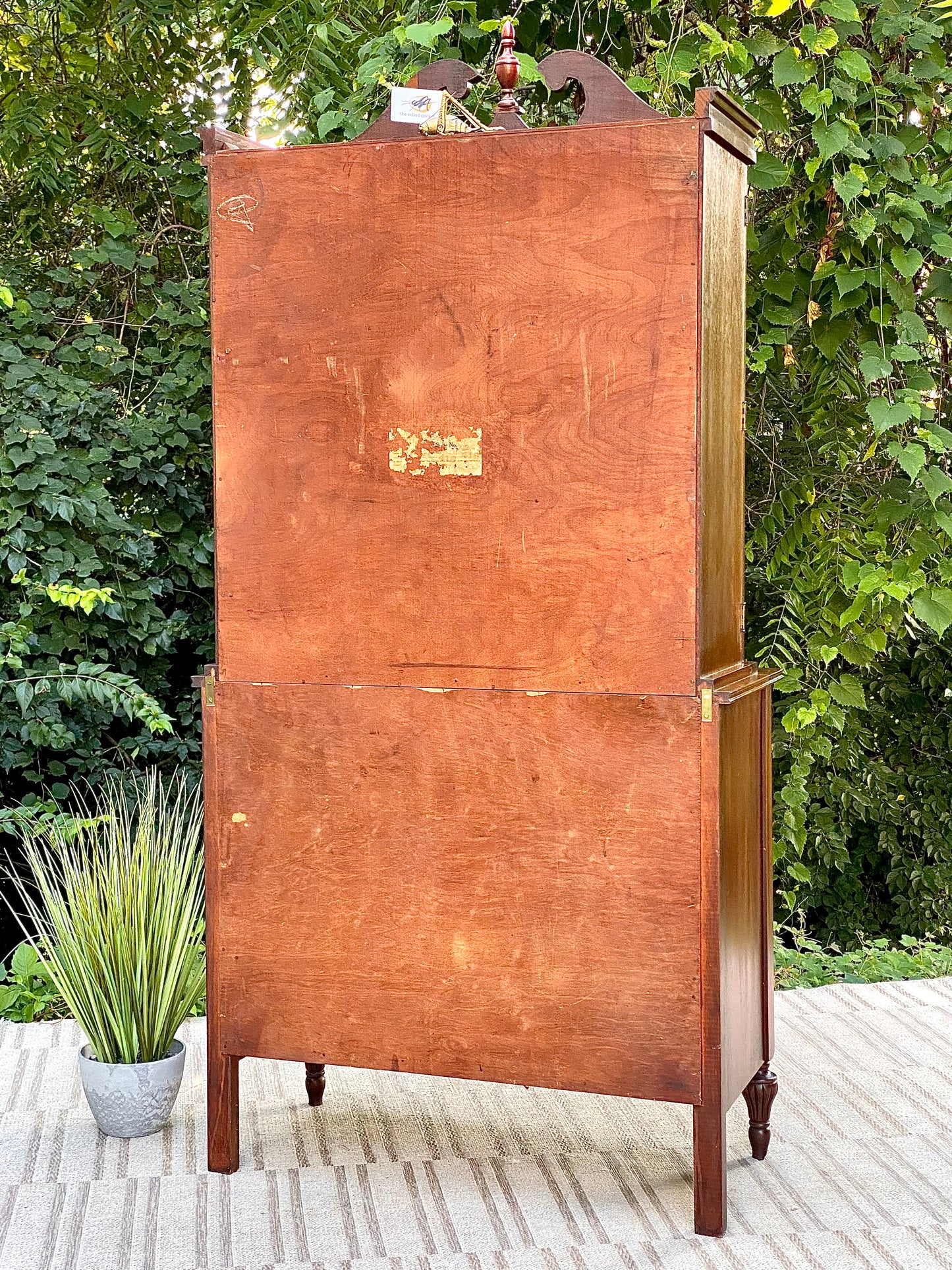 Vintage Federal Mahogany Display Hutch