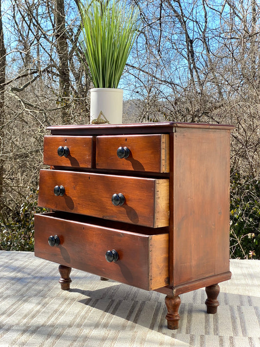 Antique Primitive Pine Chest of Drawers