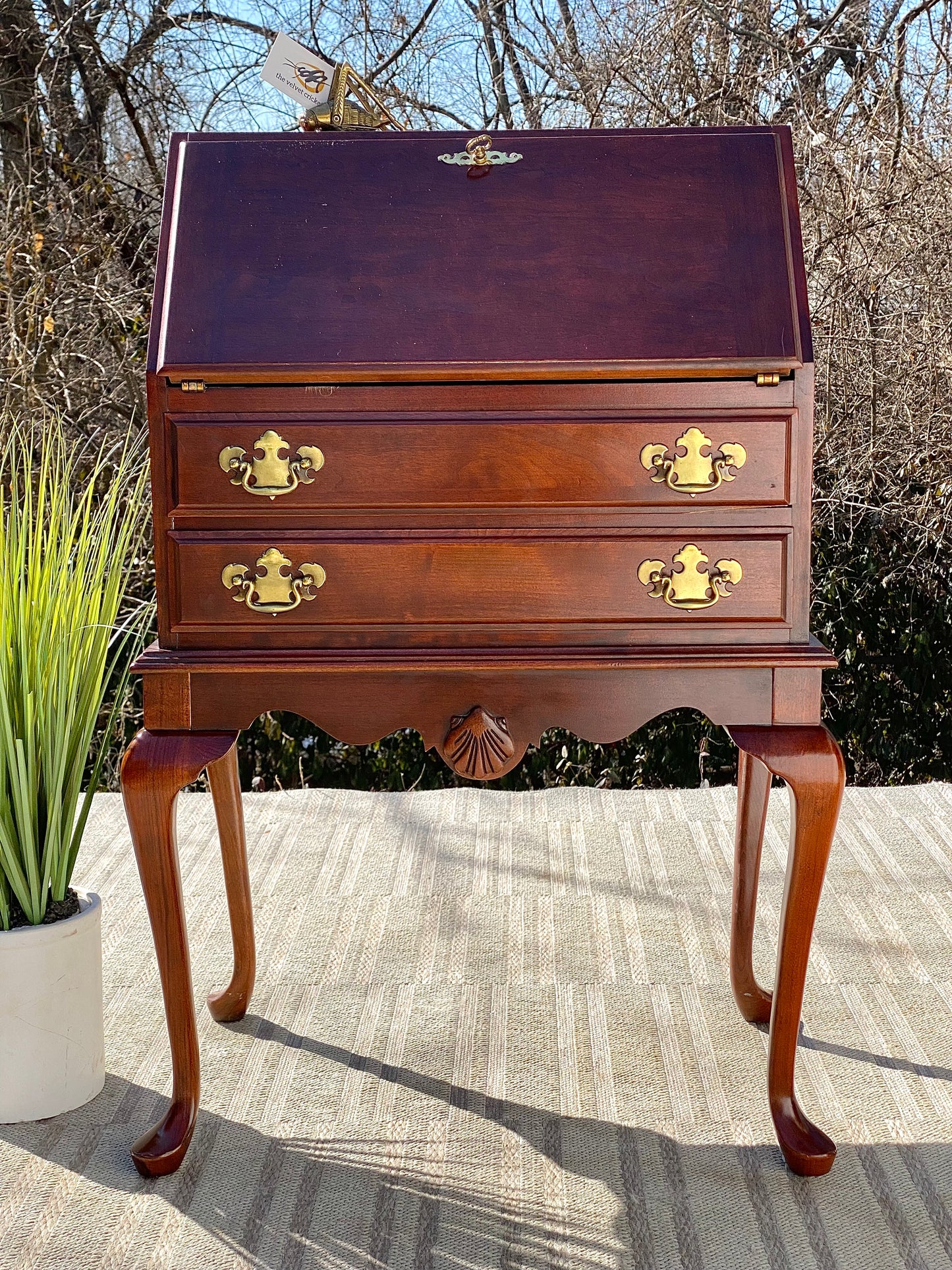 Nice Wooden 2 Drawer Secretary