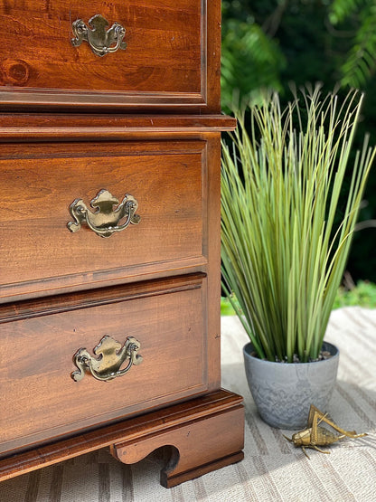 Vintage Kimball 5 Drawer Highboy Dresser