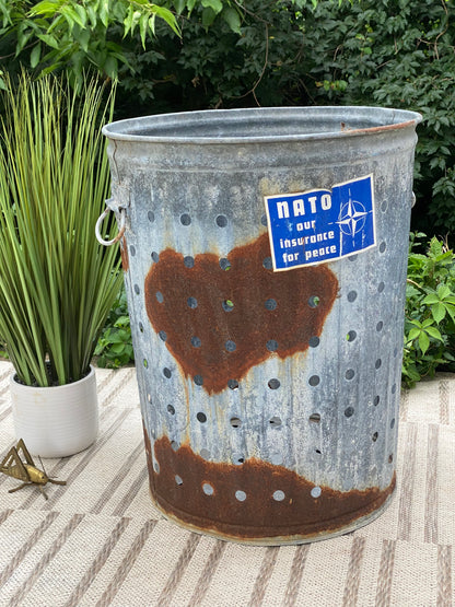 Vintage NATO Trash Can