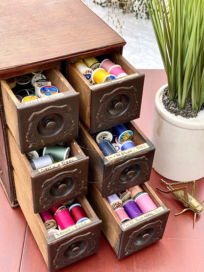 Vintage Handmade Sewing Notion Box
