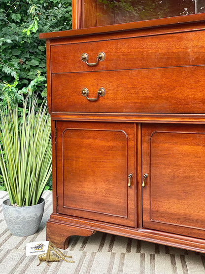 Vintage MCM Brickwede Wooden Display Hutch