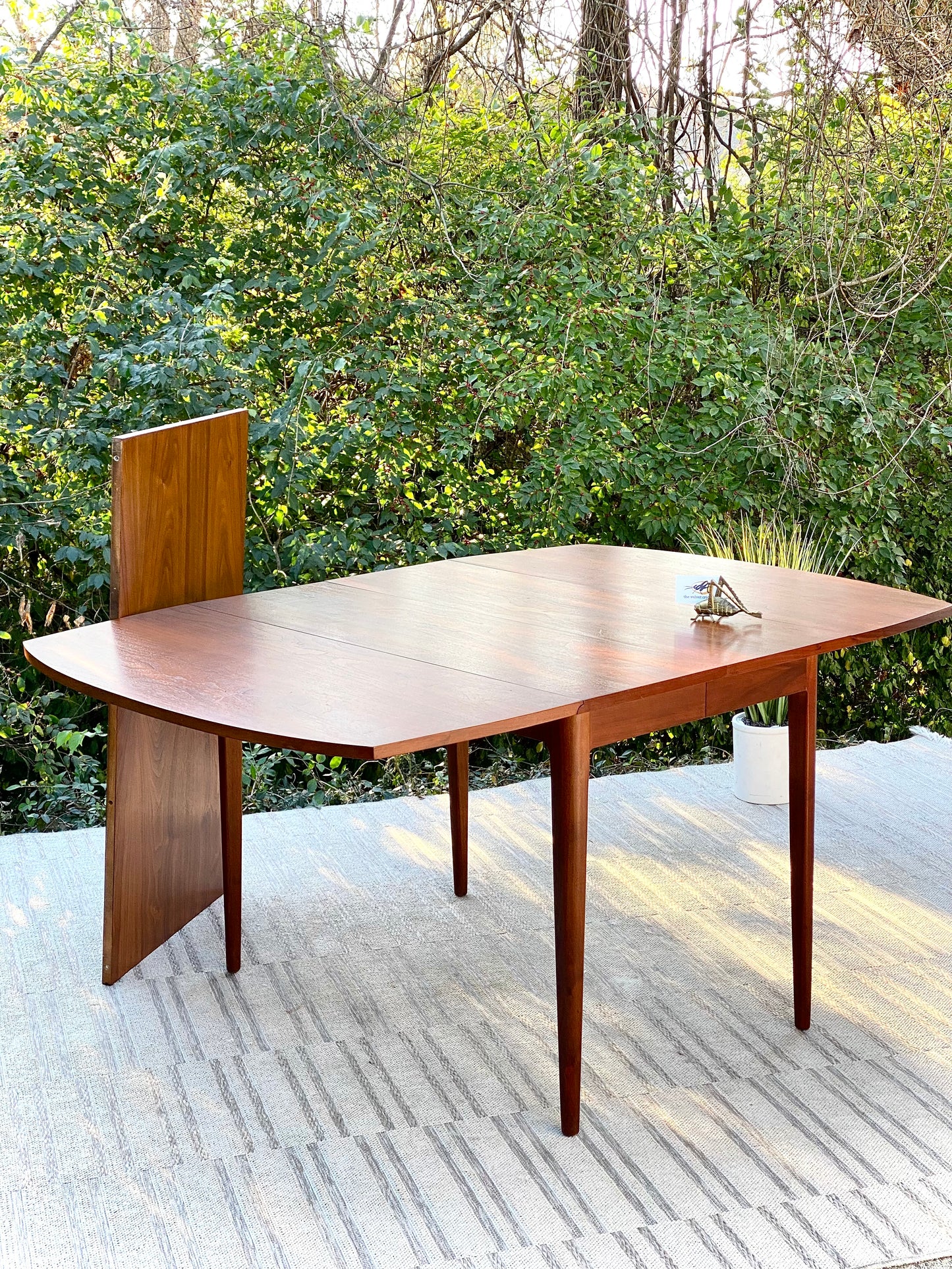 Vintage MCM Drexel Kipp Stewart Walnut Dining Table