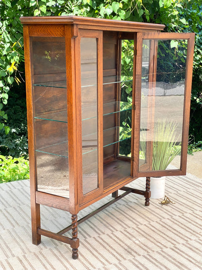 Vintage Wooden Display Bookcase