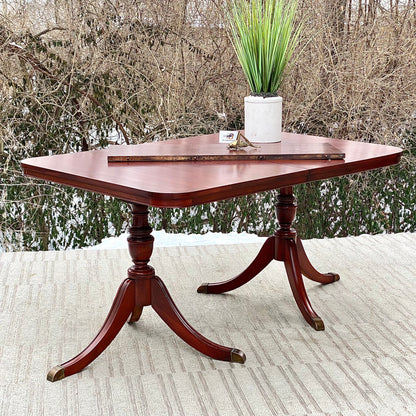 Vintage Mahogany Dining Table with Leaf