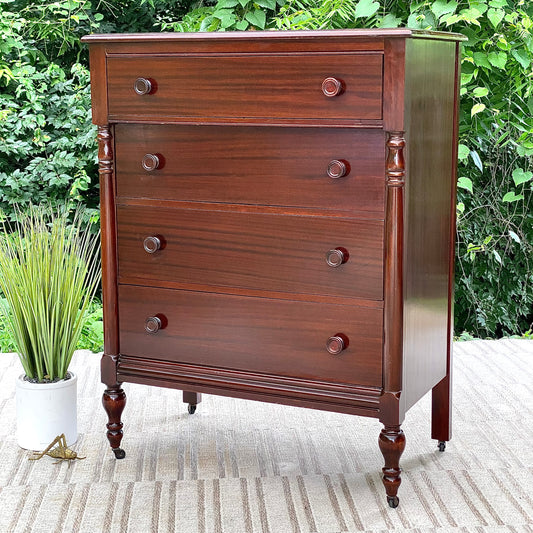 Vintage Wooden 4 Drawer Holland Dresser