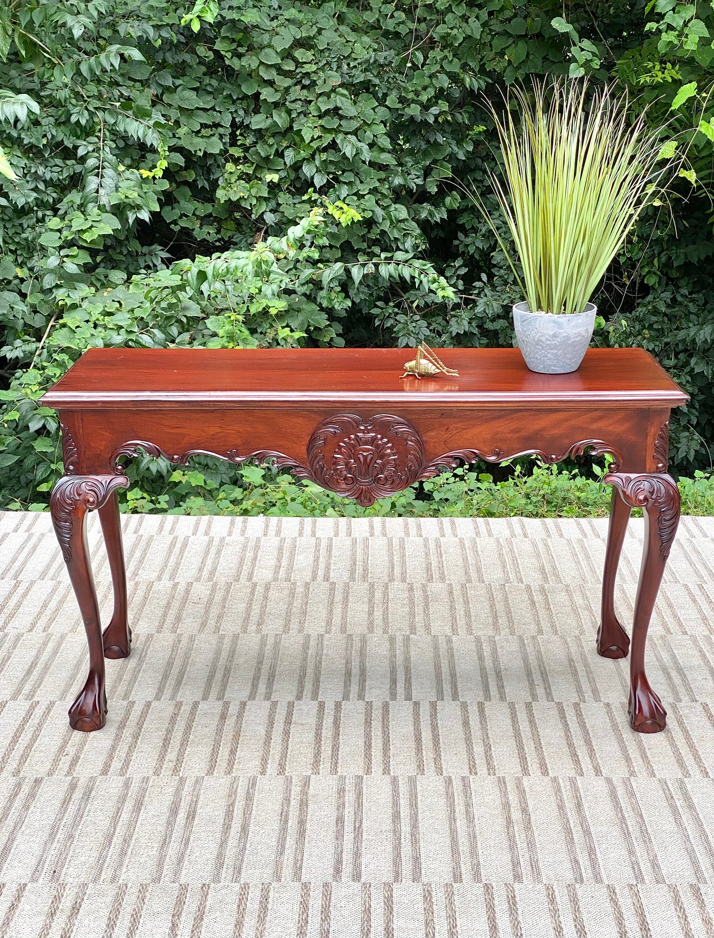Vintage Wooden Carved Hallway Table