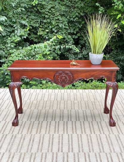 Vintage Wooden Carved Hallway Table