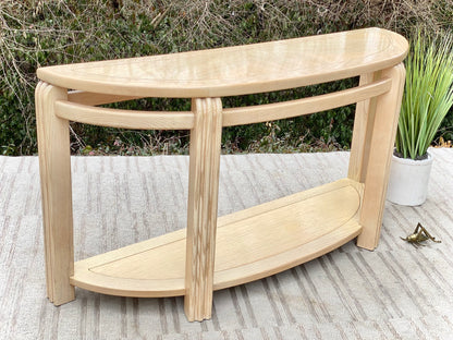 Nice Wooden Half Circle Hallway Sofa Table